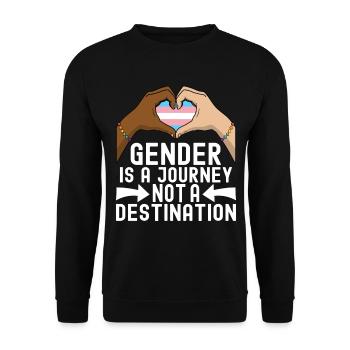 Transgender Trans LGBTQ - Unisex Sweatshirt - black - Front - Alina (178cm) & Michal (187cm)