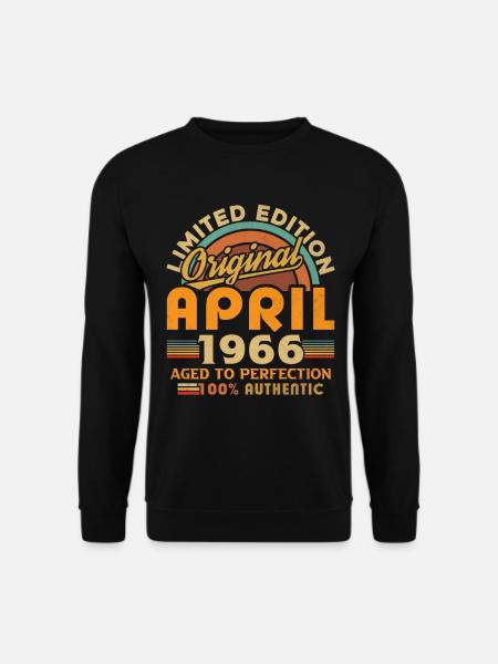 April 1966 Jahrestag April 1966 April - Unisex Pullover - Schwarz