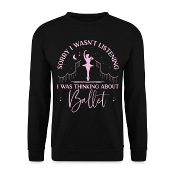 Ballet Dancer Dance Girl Ballerina - Unisex Pullover - Schwarz - Vorne - Alina (178cm) & Michal (187cm)