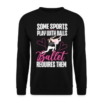 Ballet Dancer Dance Girl Ballerina - Unisex Pullover - Schwarz - Vorne - Alina (178cm) & Michal (187cm)