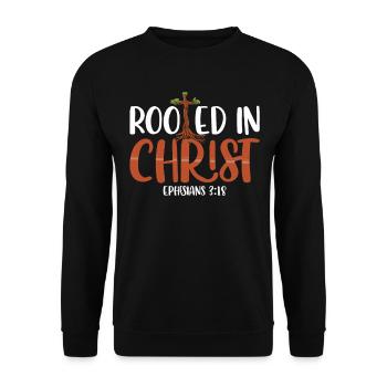 Enraciné dans le Christ des chrétiens d’Éphèse - Sweat-shirt Unisexe - noir - Devant - Alina (178cm) & Michal (187cm)