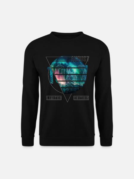 Limited Edition 1987 August Geburtstag Polarlicht - Unisex Pullover - Schwarz