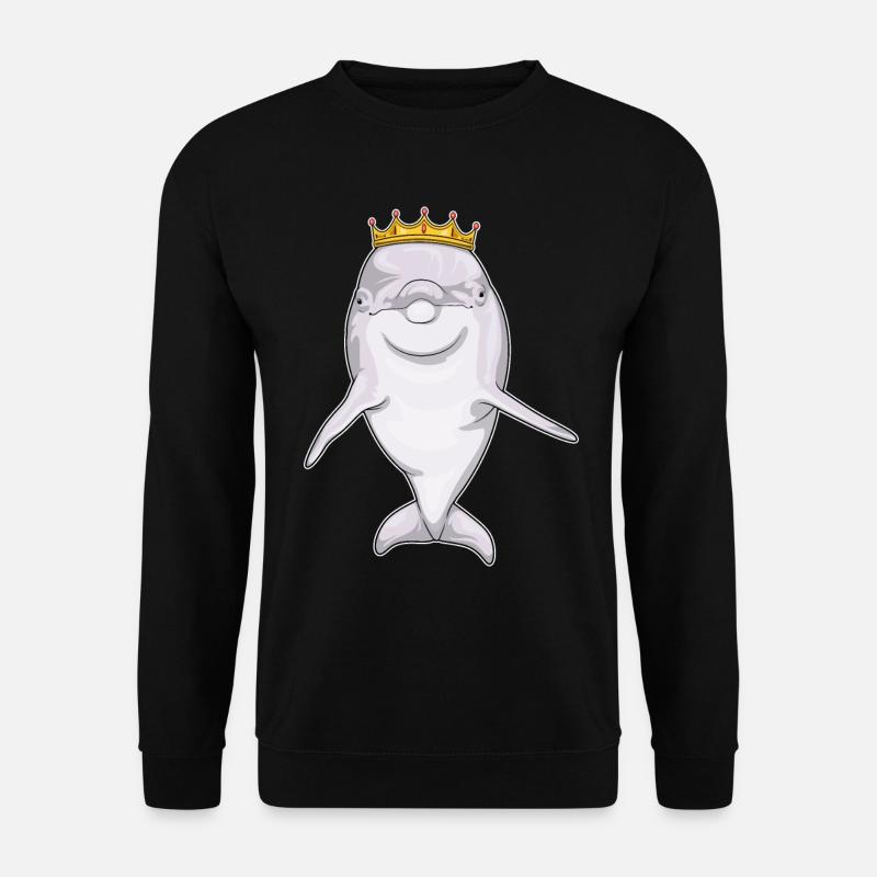 Dolphin Queen Crown - Unisex Sweatshirt - black