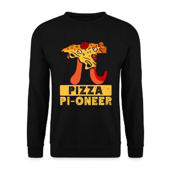 Pi Day Pizza Pi Symbol Math Number - Sweat-shirt Unisexe - noir - Devant - Alina (178cm) & Michal (187cm)