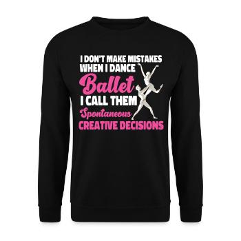 Ballet Danseuse Danse Ballerine - Sweat-shirt Unisexe - noir - Devant - Alina (178cm) & Michal (187cm)