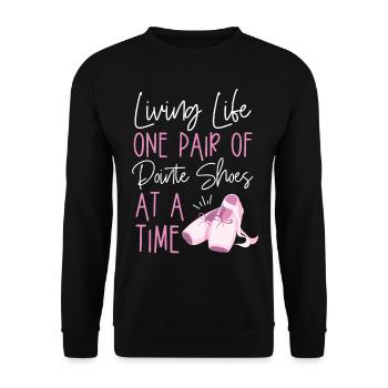Ballet Dancer Dance Girl Ballerina - Unisex Sweatshirt - black - Front - Alina (178cm) & Michal (187cm)
