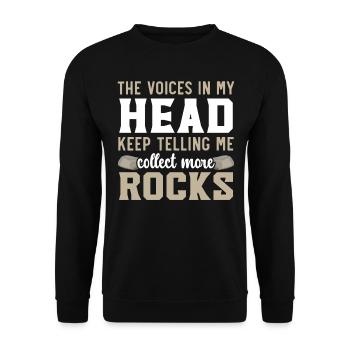 Voices in my head telling me to m - Unisex Sweatshirt - black - Front - Alina (178cm) & Michal (187cm)