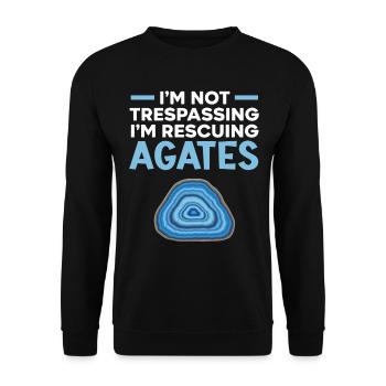 I'm not an intruder, I'm saving agates - Unisex Sweatshirt - black - Front - Alina (178cm) & Michal (187cm)