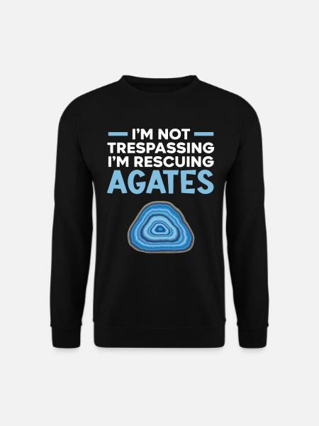 Ich bin kein Eindringling, ich rette Achate - Unisex Pullover - Schwarz
