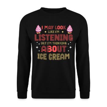Eiscreme-liebhaber Feinschmecker Tiefkühlkost - Unisex Pullover - Schwarz - Vorne - Alina (178cm) & Michal (187cm)