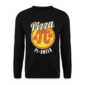 Pi Day Pizza Pi Symbol Math Number - Sweat-shirt Unisexe - noir - Devant - Alina (178cm) & Michal (187cm)