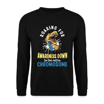Welt-Down-Syndrom-Tag - Unisex Pullover - Schwarz - Vorne - Alina (178cm) & Michal (187cm)