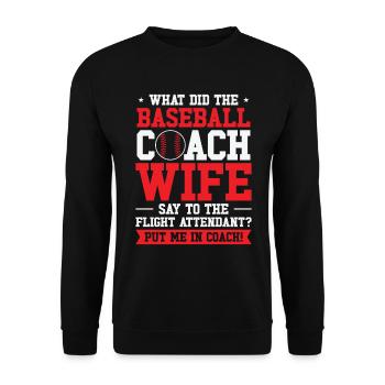 Baseball-Trainerin Ehefrau Berufstätige Mutter - Unisex Pullover - Schwarz - Vorne - Alina (178cm) & Michal (187cm)