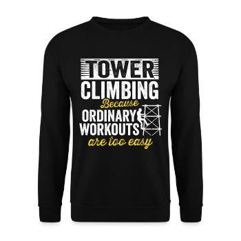 Cell Tower Climber Climbing Technician - Unisex Sweatshirt - black - Front - Alina (178cm) & Michal (187cm)