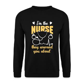 Correctional Nurse Nursing Correction Officer - Unisex Sweatshirt - black - Front - Alina (178cm) & Michal (187cm)