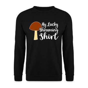 Mushroom Picker Mushroom Mushroom Hunter Mushroom Lover Mushroom Farm - Unisex Sweatshirt - black - Front - Alina (178cm) & Michal (187cm)