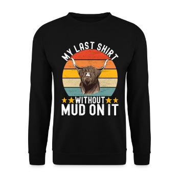Vache des Highlands Hochlandkuh - Sweat-shirt Unisexe - noir - Devant - Alina (178cm) & Michal (187cm)