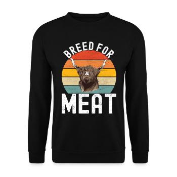 Vache des Highlands Hochlandkuh - Sweat-shirt Unisexe - noir - Devant - Alina (178cm) & Michal (187cm)