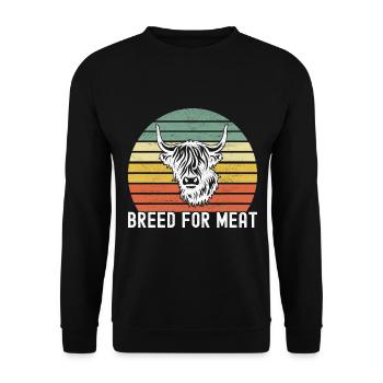 Vache des Highlands Hochlandkuh - Sweat-shirt Unisexe - noir - Devant - Alina (178cm) & Michal (187cm)