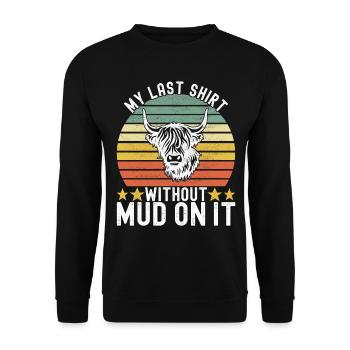 Vache des Highlands Hochlandkuh - Sweat-shirt Unisexe - noir - Devant - Alina (178cm) & Michal (187cm)