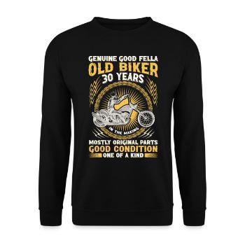 Biker Legend Since 1993 Motorcycle 30th Birthday - Unisex Sweatshirt - black - Front - Alina (178cm) & Michal (187cm)
