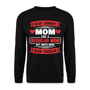 Transplantation cardiaque Chirurgie cardiaque Chirurgie cardiaque Chirurgie cardiaque Bypass - Sweat-shirt Unisexe - noir - Devant - Alina (178cm) & Michal (187cm)