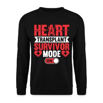 Transplantation cardiaque Chirurgie cardiaque Chirurgie cardiaque Chirurgie cardiaque Bypass - Sweat-shirt Unisexe - noir - Devant - Alina (178cm) & Michal (187cm)