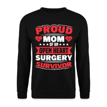 Transplantation cardiaque Chirurgie cardiaque Chirurgie cardiaque Maman - Sweat-shirt Unisexe - noir - Devant - Alina (178cm) & Michal (187cm)