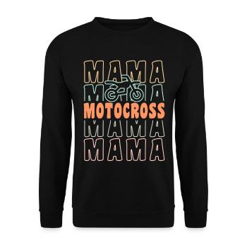 Dirt Bike Racing Moto Mudding Mama Motocross - Sweat-shirt Unisexe - noir - Devant - Alina (178cm) & Michal (187cm)