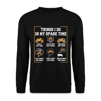 Dirt Bike Racing Motorcycle Ride Mudding Motocross - Unisex Sweatshirt - black - Front - Alina (178cm) & Michal (187cm)