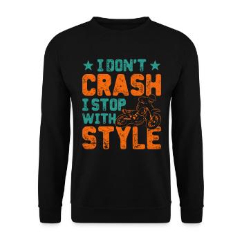 Dirt Bike Racing Motorcycle Ride Mudding Motocross - Unisex Sweatshirt - black - Front - Alina (178cm) & Michal (187cm)
