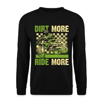 Dirt Bike Racing Motorcycle Ride Mudding Motocross - Unisex Sweatshirt - black - Front - Alina (178cm) & Michal (187cm)
