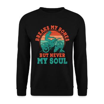 Dirt Bike Racing Balade en moto Mudding Motocross - Sweat-shirt Unisexe - noir - Devant - Alina (178cm) & Michal (187cm)