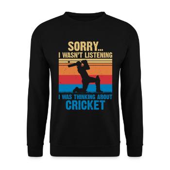 India Sports Cricket Lovers Cricketers - Unisex Sweatshirt - black - Front - Alina (178cm) & Michal (187cm)