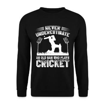India Sports Cricket Lovers Cricketers - Unisex Sweatshirt - black - Front - Alina (178cm) & Michal (187cm)