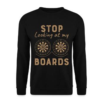 Darts Lover Dart Board Dart Player Bullseye Sport - Unisex Sweatshirt - black - Front - Alina (178cm) & Michal (187cm)
