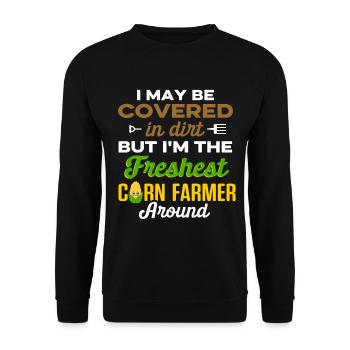 culture du maïs cultures agriculture - Sweat-shirt Unisexe - noir - Devant - Alina (178cm) & Michal (187cm)