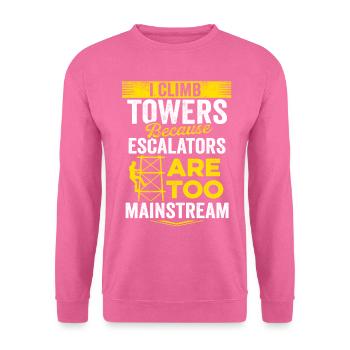 Cell Tower Climber Climbing Technician - Unisex Sweatshirt - pink - Front