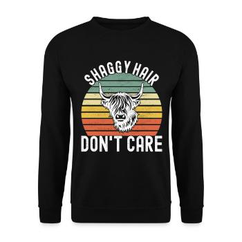 Vache des Highlands Hochlandkuh - Sweat-shirt Unisexe - noir - Devant - Alina (178cm) & Michal (187cm)