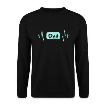 Battements de cœur de papa - Sweat-shirt Unisexe - noir - Devant - Alina (178cm) & Michal (187cm)