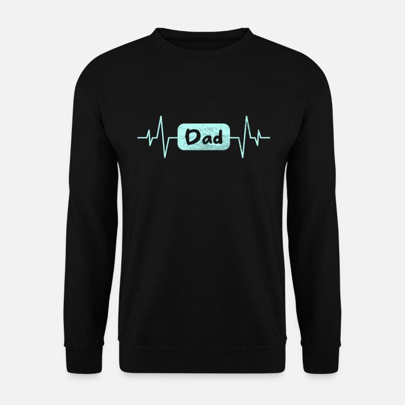 Dad heartbeat - Unisex Sweatshirt - black