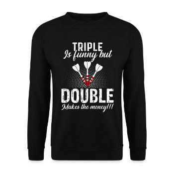 Darts Lover Dart Board Dart Player Bullseye Sport - Unisex Sweatshirt - black - Front - Alina (178cm) & Michal (187cm)