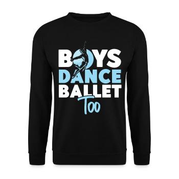 Ballet Dancer Dance Girl Ballerina - Unisex Pullover - Schwarz - Vorne - Alina (178cm) & Michal (187cm)