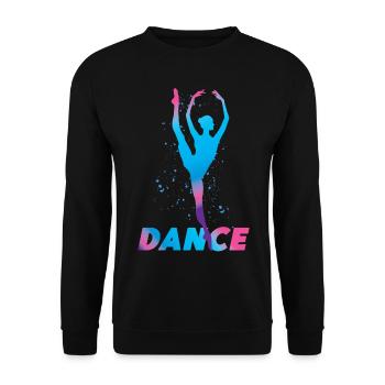 Ballet Dancer Dance Girl Ballerina - Unisex Pullover - Schwarz - Vorne - Alina (178cm) & Michal (187cm)