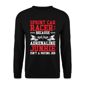 Sprint Car Dirt Track Racing - Unisex Pullover - Schwarz - Vorne - Alina (178cm) & Michal (187cm)