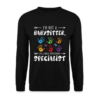 Early Childhood Education Educator Teacher - Unisex Sweatshirt - black - Front - Alina (178cm) & Michal (187cm)