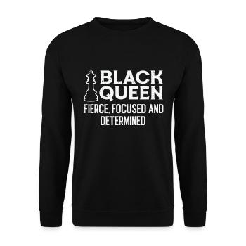 International Women's Day African American Black - Unisex Sweatshirt - black - Front - Alina (178cm) & Michal (187cm)