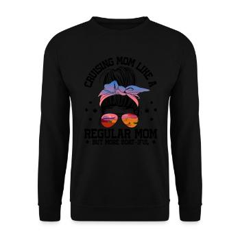The Smell Of A New Port In The Morning Ship Cruise - Unisex Sweatshirt - black - Front - Alina (178cm) & Michal (187cm)