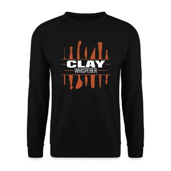 Poterie Argile Cours de poterie Poterie Poterie - Sweat-shirt Unisexe - noir - Devant - Alina (178cm) & Michal (187cm)