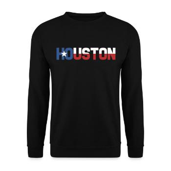 Texas Gift Huston Austin Dallas El Paso Rodeo - Unisex Sweatshirt - black - Front - Alina (178cm) & Michal (187cm)